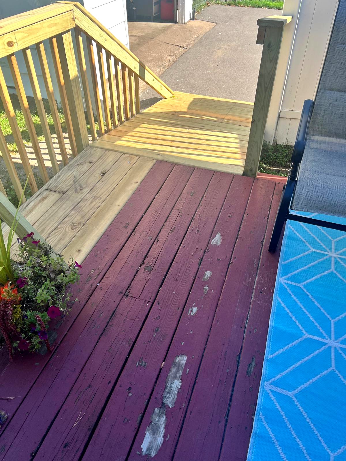 Accessible outdoor area adjacent to ramp